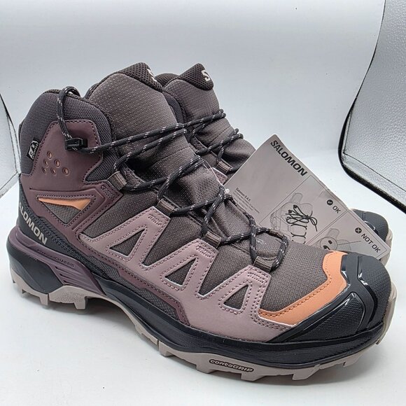 Salomon X Ultra 360 Mid CSWP Womens Size 9.5 Purple Waterproof Hiking Shoes - Picture 1 of 13